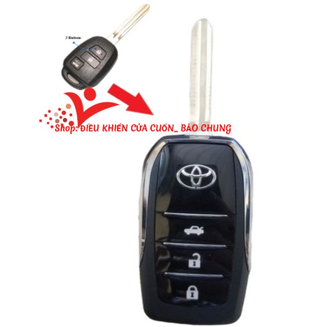 Vỏ chìa khóa xe Vios đầy đủ các mẫu, vỏ chuẩn thông số chìa khóa zin theo xe, đầy đủ logo kèm theo
