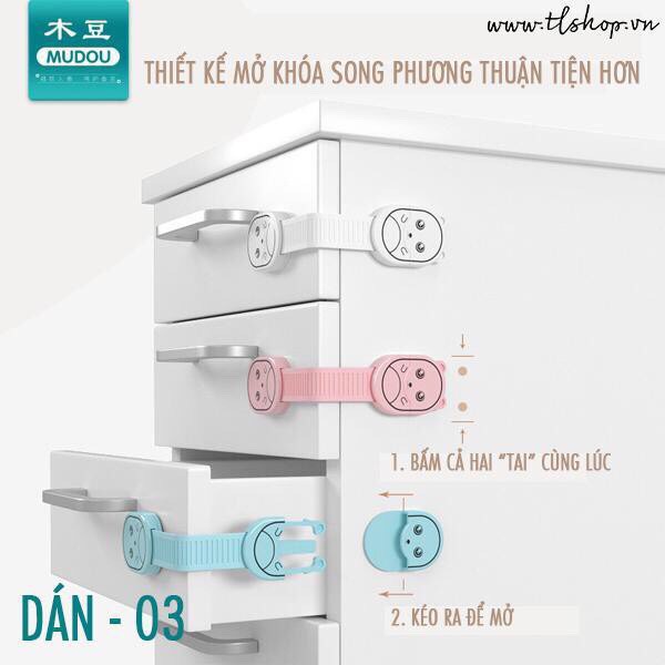 CHỐT KHÓA GÀI TỦ LẠNH HÌNH CÚN - KHÓA DÂY AN TOÀN MÃ 03