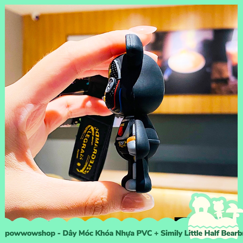 [Sẵn VN - Hỏa Tốc] Dây Móc Khóa Nhựa PVC + Simili Mẫu Gấu Bearbrick Little Half Anatomy