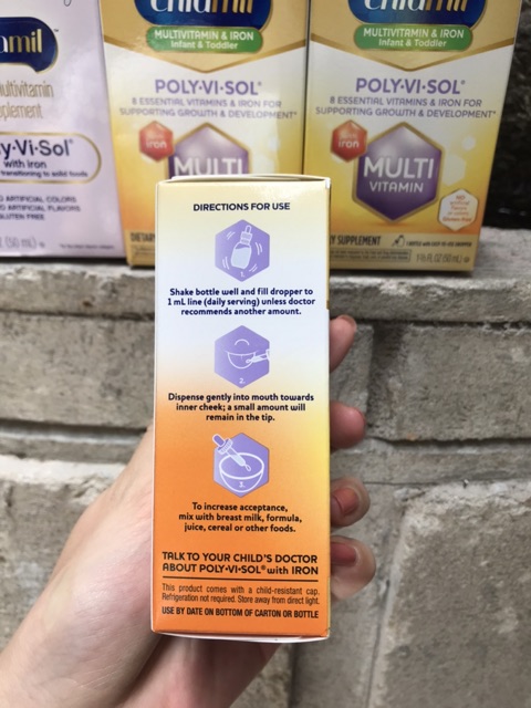 Vitamin tổng hợp Enfamil Poly-Vi-Sol bổ sung sắt