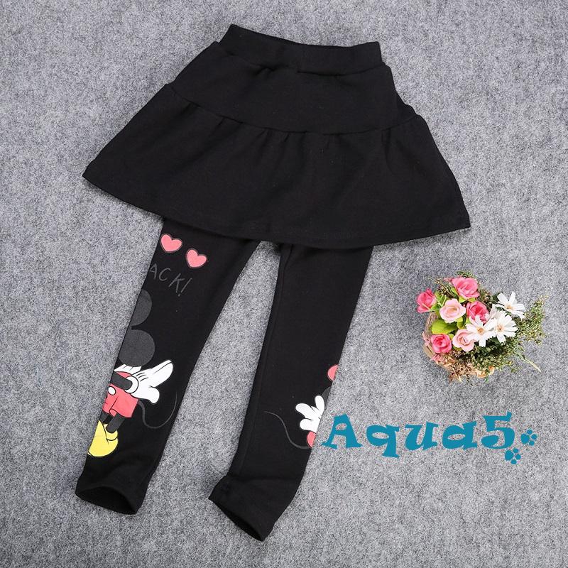 Quần Legging In Hình Chuột Mickey Cho Bé Gái