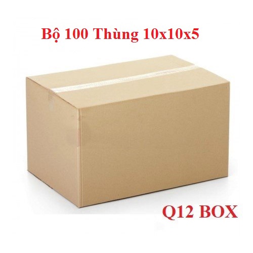 Q12 - Bộ 100 Thùng Carton Size 10x10x5 Cm Hộp Carton Giá Rẻ