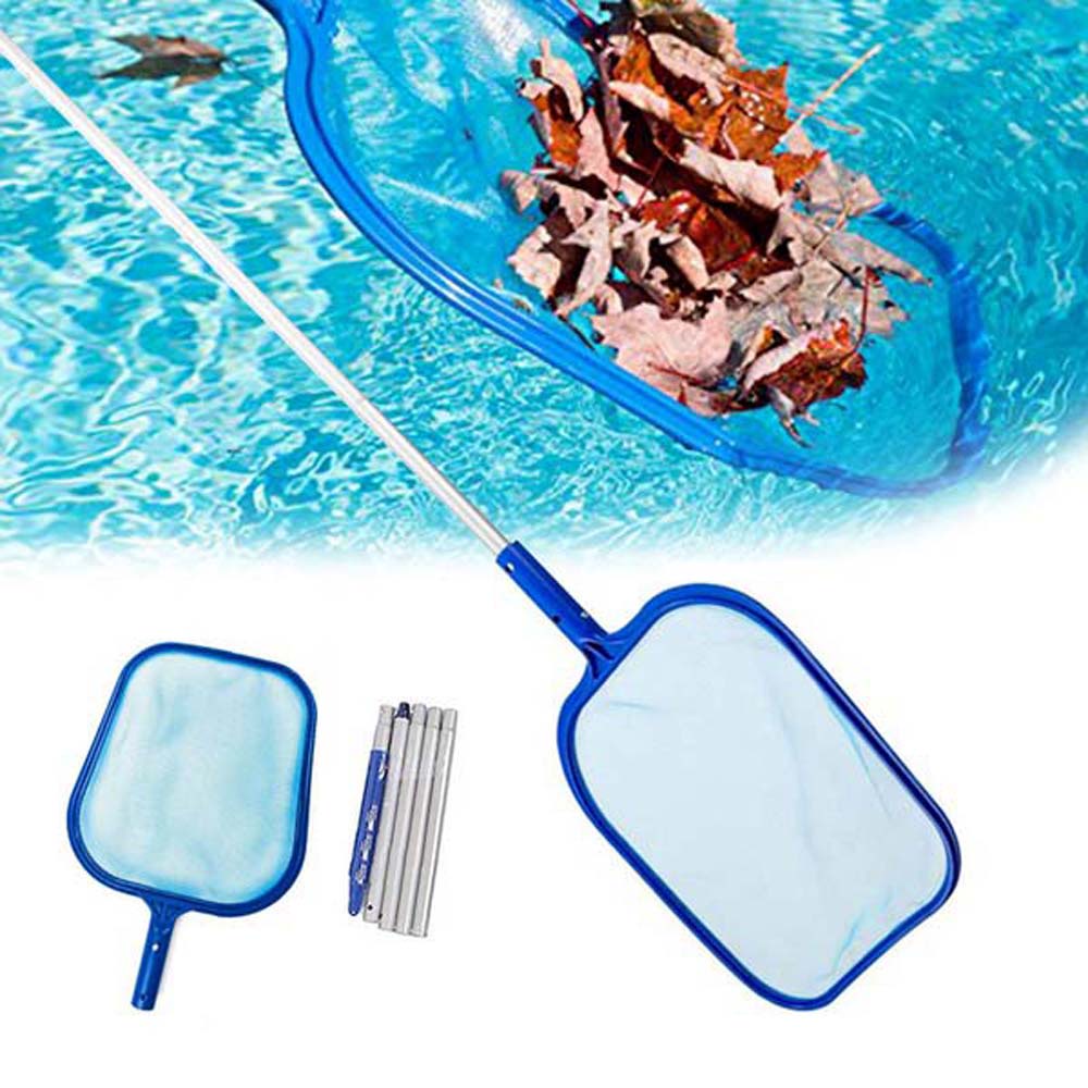 EXPEN Professional Pool Skimmer Fountain Cleaning Net Swimming Pool Cleaner Portable Rubbish Pond Maintenance Mesh Debris With Adjustable Telescopic Pole Leaf Catcher/Multicolor