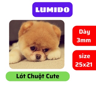 Lót Chuột Cute Hình Chó Cún Phóc Sóc Bề Mặt Speed Đế Cao Su Cao Cấp LUMIDO TS148