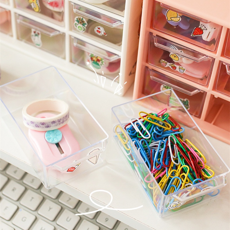 Flowertree Hộp Đựng Đồ Văn Phòng Phẩm 9 Ngăn Tiện Lợi