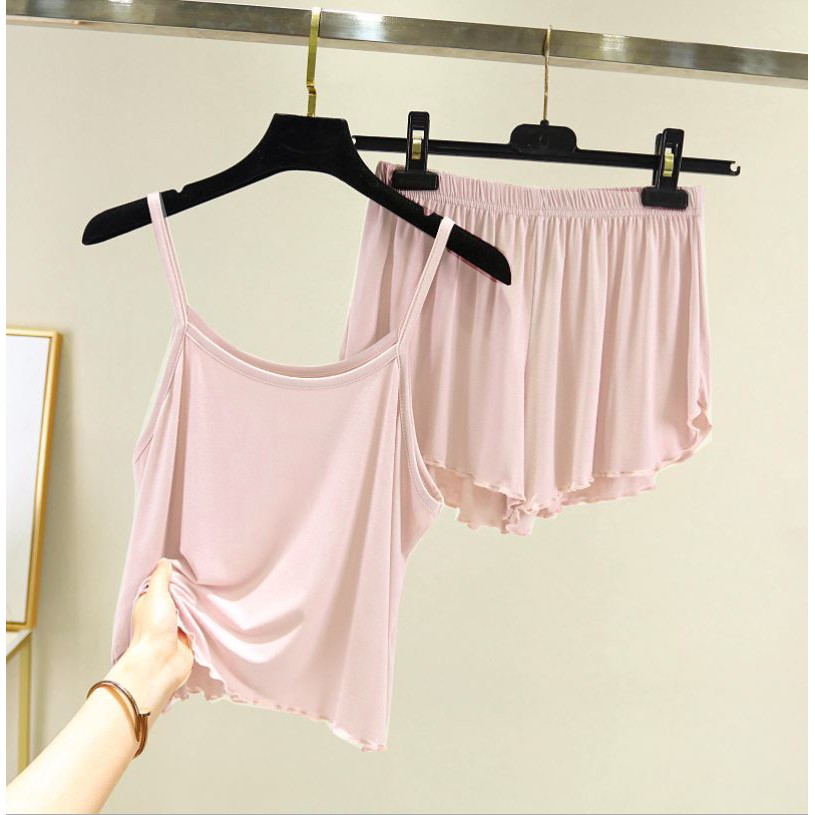 Bộ Ngủ Nữ 2 Dây Thun Cotton Thoáng Mát | BigBuy360 - bigbuy360.vn