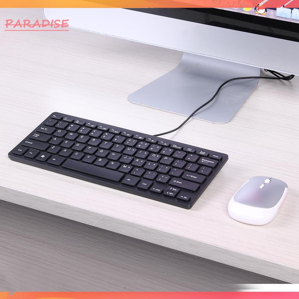 Bàn Phím Nhựa Mỏng Có Dây Usb 78 Phím Thiên Điểu Khiển Không Gây Tiếng Ồn Cho Laptop Paradise1 K1000