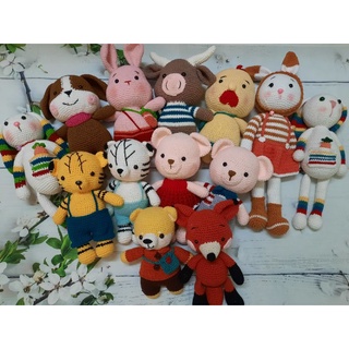 Thú len handmade - Thỏ đeo túi