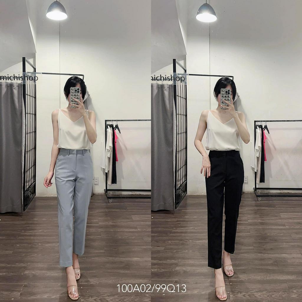 Quần kaki ống đứng xuất Shojo màu đen/kem/xanh đá/nâu - 99Q13