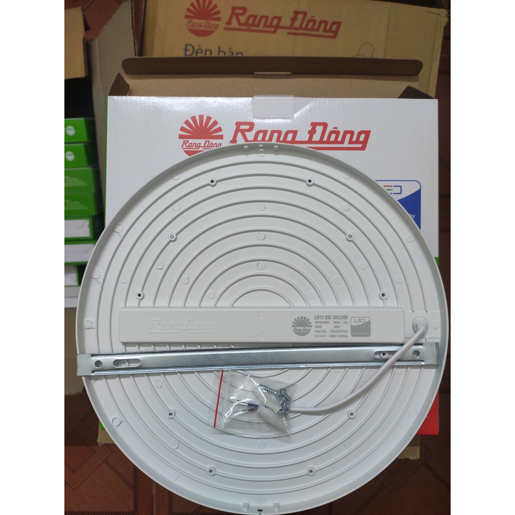 Đèn led ốp trần cảm biến 18W Rạng Đông, loại tràn viền, mã LN12.RAD 220/18W