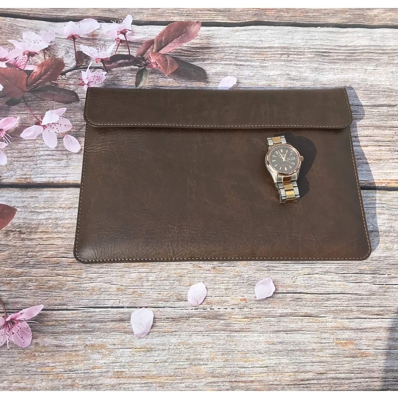 Bao Da Macbook Laptop Surface Chống Sốc Chống Thấm Kháng Nước Túi Da Thời Trang 13,3; 14 ;15.6 inch