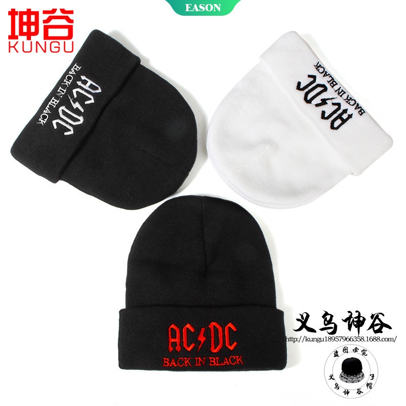 Mũ Len Thêu Chữ ACDC Phong Cách Hip Hop Cho Nam Và Nữ