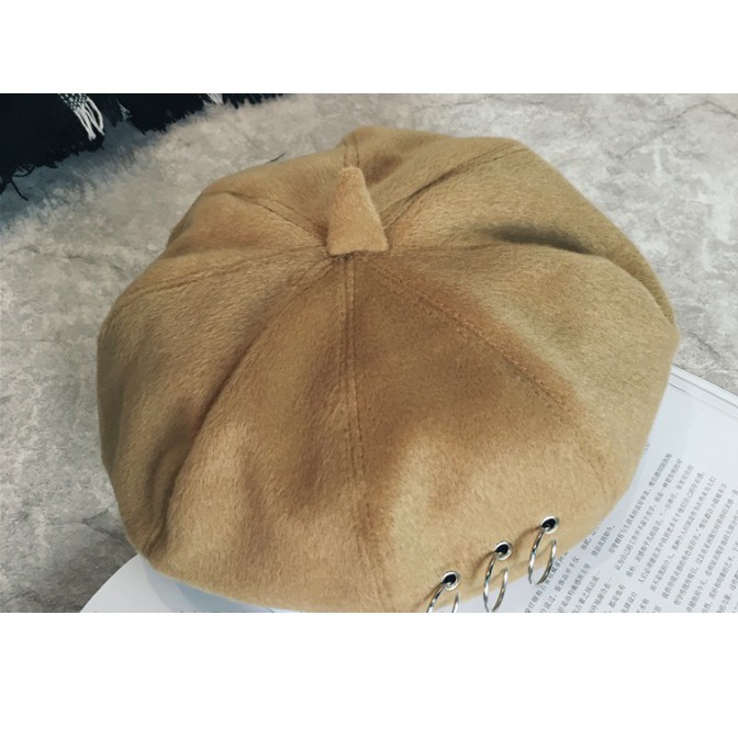 Nón nỉ, mũ nồi đính khoen tròn A194