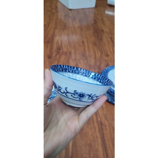 Bộ bát đĩa xanh lam-bát đĩa  giả cổ -đĩa bát tràng  bát tràng cao cấp bát tràng