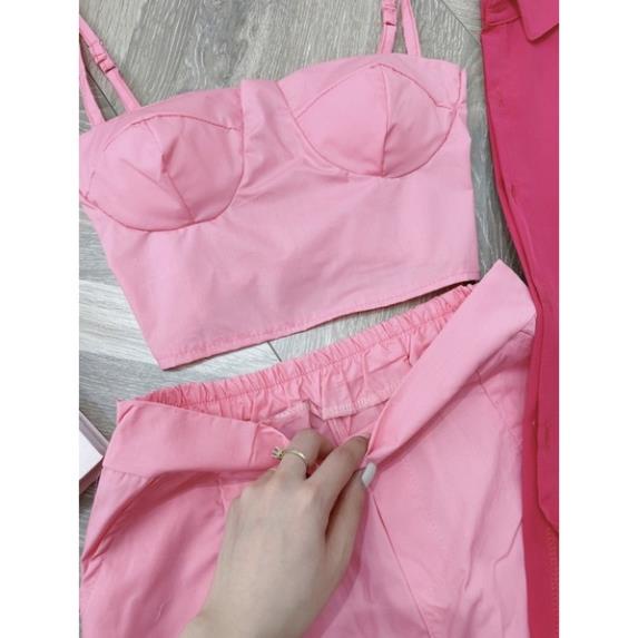 [ 𝐅𝐑𝐄𝐄 𝐒𝐇𝐈𝐏 ] SET 4 MÓN HỒNG BABY KÈM MŨ