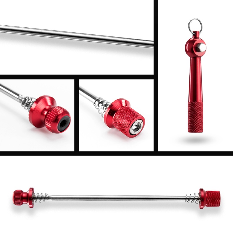 Rockbros Trục Thép Khóa Bánh Xe Đạp Chống Trộm Tháo Lắp Nhanh Tiện Dụng