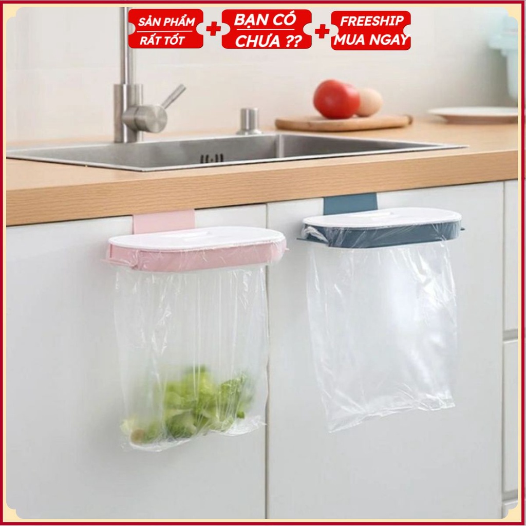 PVN31084 Giá Treo Túi Đựng Rác Thông Minh Có Nắp Đậy T2
