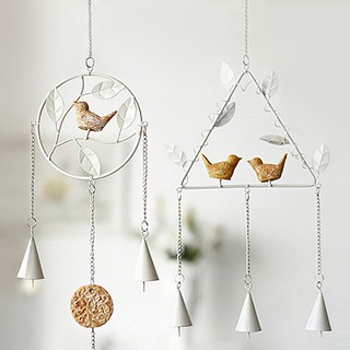 Chuông gió siêu vintage màu trắng hình tam giác