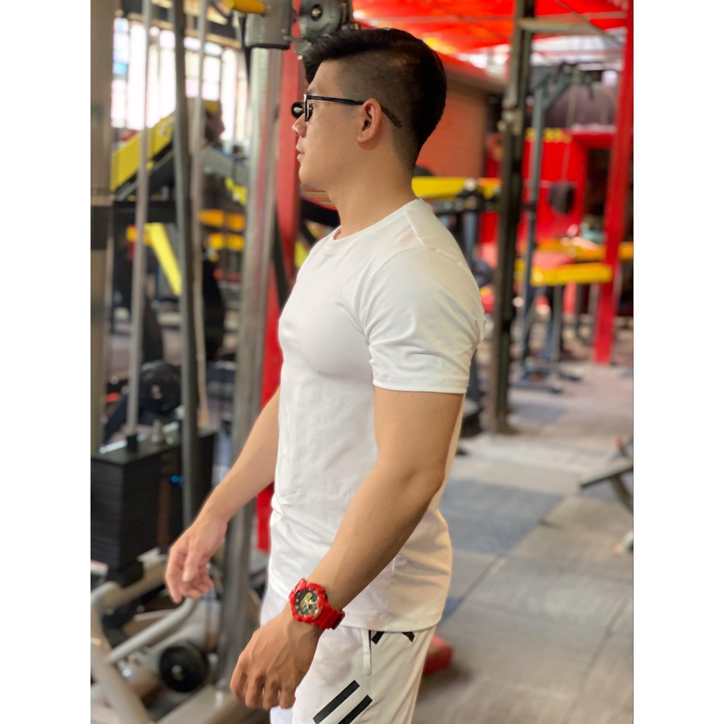 Áo Thun Polo Cổ Tròn Cao Cấp Trắng Sang Trọng, Trắng