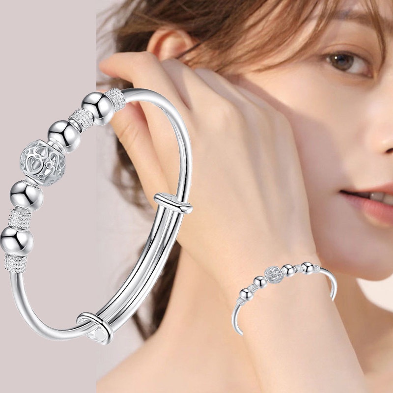 1 Vòng Tay Bạc May Mắn Sang Trọng Cho Nữ