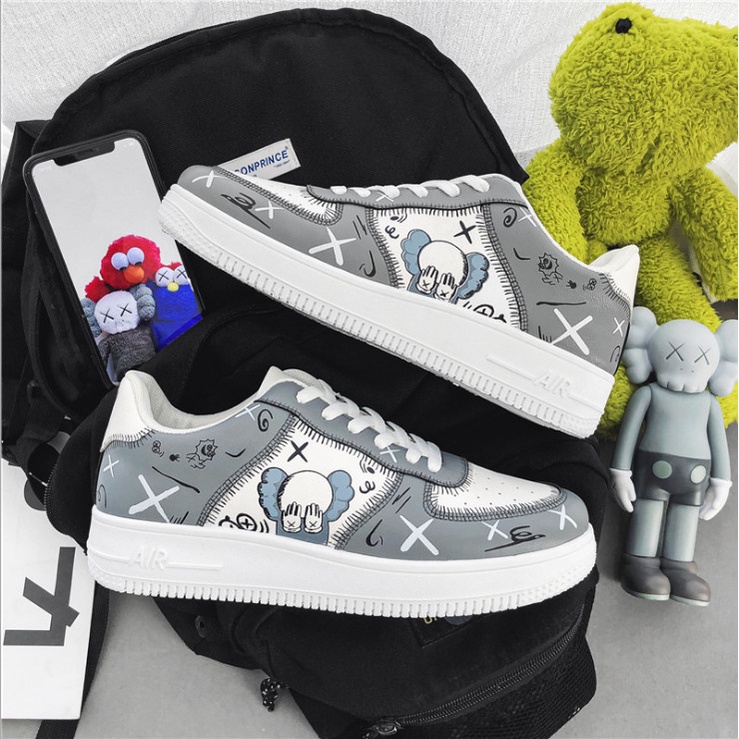 Giày Nam Custom Air Jordan Da Cao Cấp In Nhiệt Không Phai, Giày Sneaker Bản Trung Siêu Đẹp, Giày bearbrick