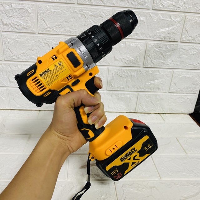 [Xả Kho] Khoan Pin Dewalt 3 chức năng có búa - Động cơ siêu mạnh mẽ - Pin khủng 10 Cell kèm phụ kiện