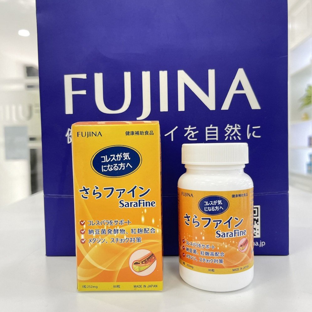 Viên ổn định mỡ máu SARAFINE Nhật Bản hộp 80 viên, Hỗ trợ tăng cường chuyển hóa chất béo