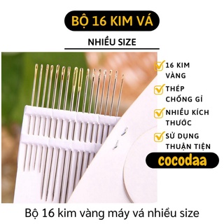 Kim máy vá - bộ 16 kim vàng may vá nhiều size, thép không gỉ theo thời gian 5988