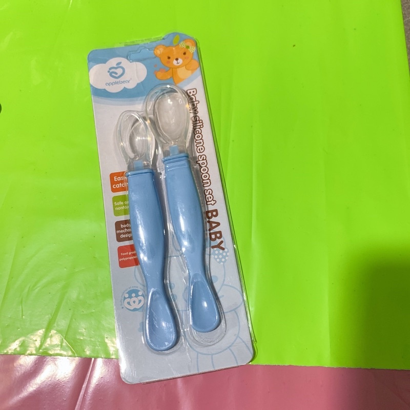 Bộ 2 thìa muỗng ăn dặm Silicon cao cấp