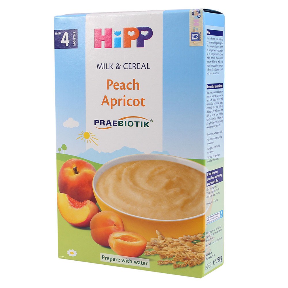 [CHÍNH HÃNG] Bột Ăn Dặm HIPP Peach Apricot (Đào, Mơ Tây) Hộp 250g