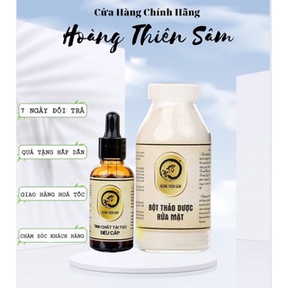 Combo tái tạo da tinh chất Hoàng Thiên Sâm và Bột Rửa Mặt Thảo Dược - Giúp làn da khoẻ mạnh, trắng hồng, mịn màng