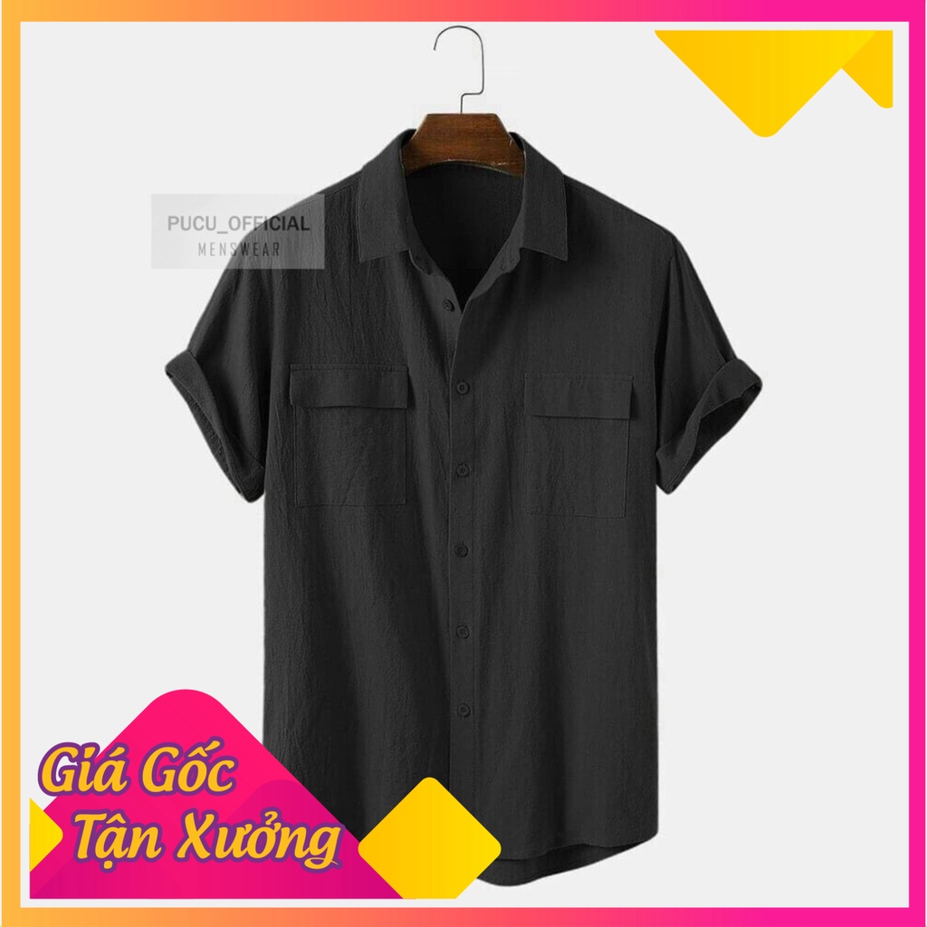 Áo cổ bẻ đũi nam Sơ mi đũi Áo có cổ túi hộp nhiều màu sắc AR07