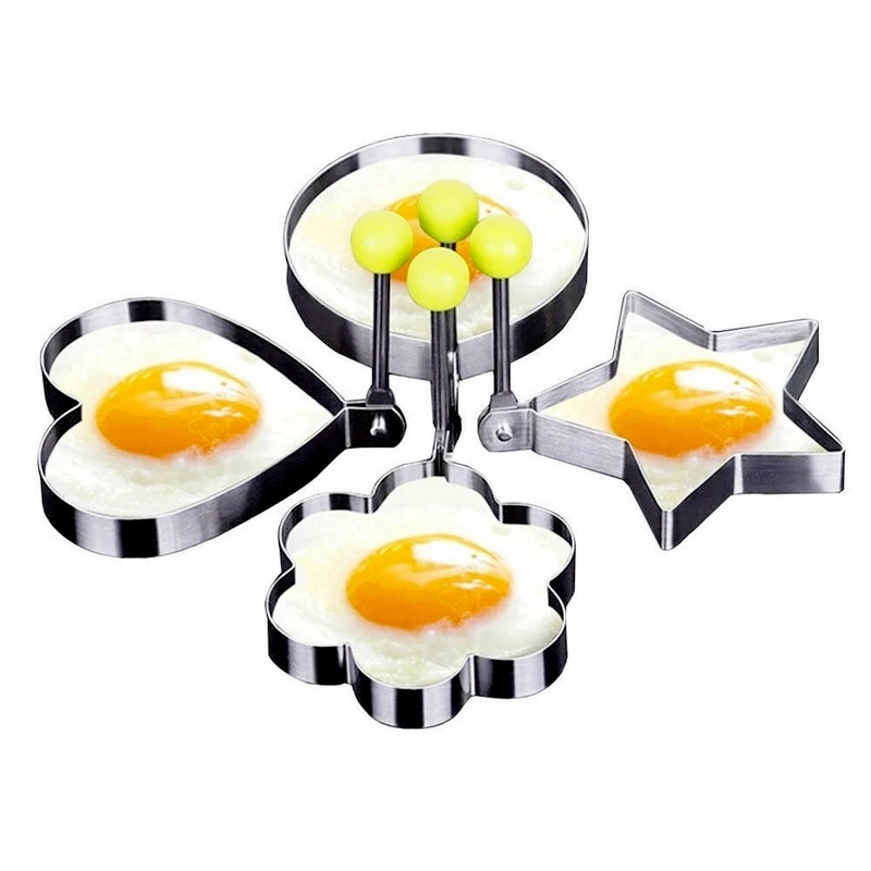 1/4 Khuôn Chiên Trứng Bằng Thép Không Gỉ Dễ Thương