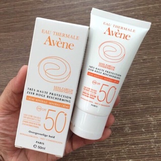 Kem chống nắng SPF 50+ cho da nhạy cảm Avene Very High Protection Mineral Lotion 50+ 50ml Pháp