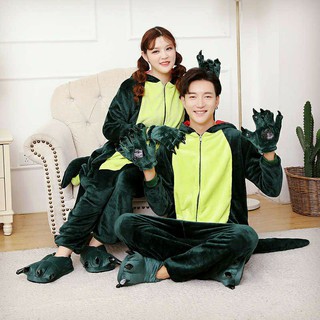 Hàng đẹp giá Siêu rẻ bộ đồ thú khủng long liền thân cho người lớn và trẻ em các màu xanh, hồng,đỏ