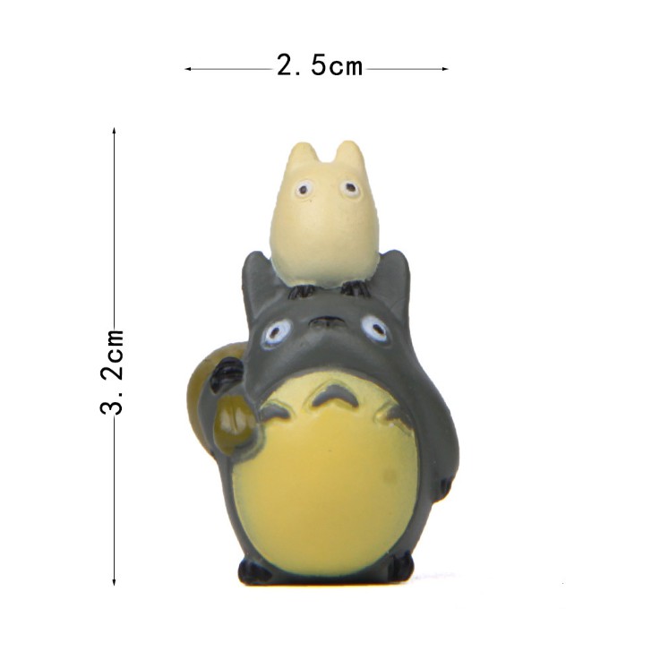 Mô hình Chu Totoro khoác túi và đôi Chibi Totoro rất dễ thương cho các bạn làm móc khóa, trang trí tiểu cảnh, DIY