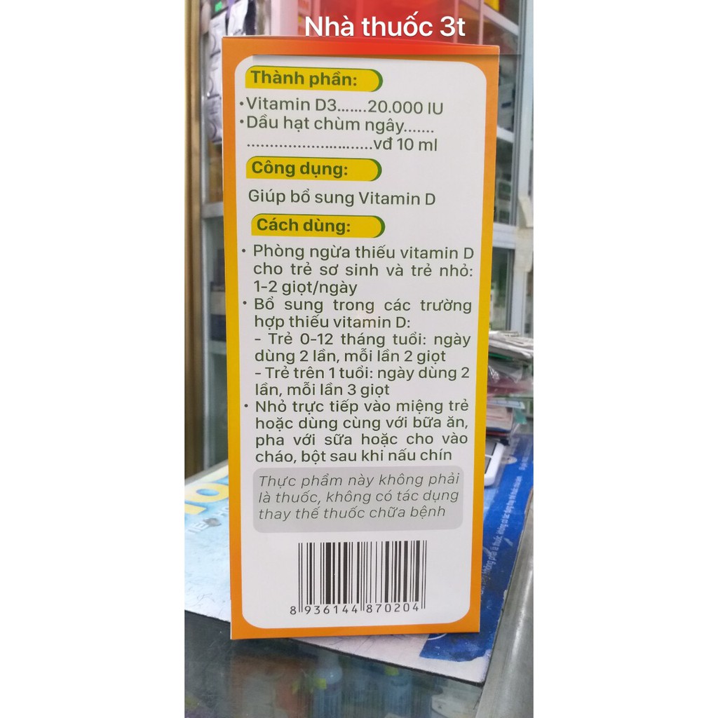 Dầu chùm ngây moringa D3- giúp trẻ cao lớn, chống còi xương và suy dinh dưỡng. | Thế Giới Skin Care