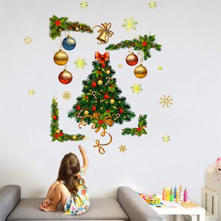 Decal Dán Cửa Hoạ Tiết Giáng Sinh
