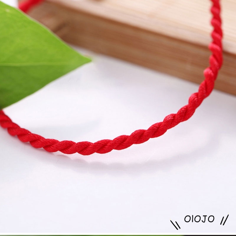Vòng tay dây bện màu đỏ thiết kế đơn giản cho cặp đôi