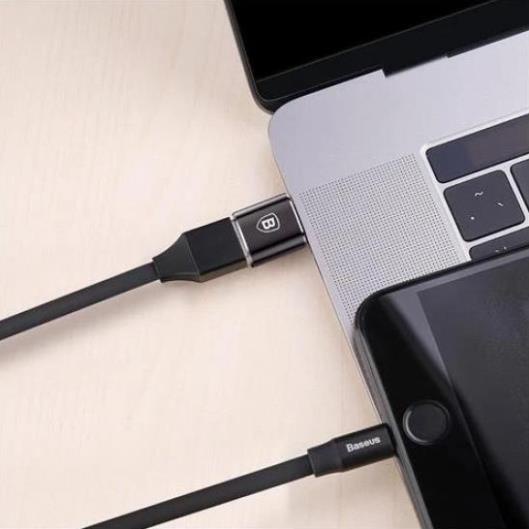 Đầu chuyển đổi Mini Baseus OTG từ 2 Chiều USB to Type C   - Sạc nhanh 5A - Truyền dữ liệu - Nhỏ gọn -Tiện lợi