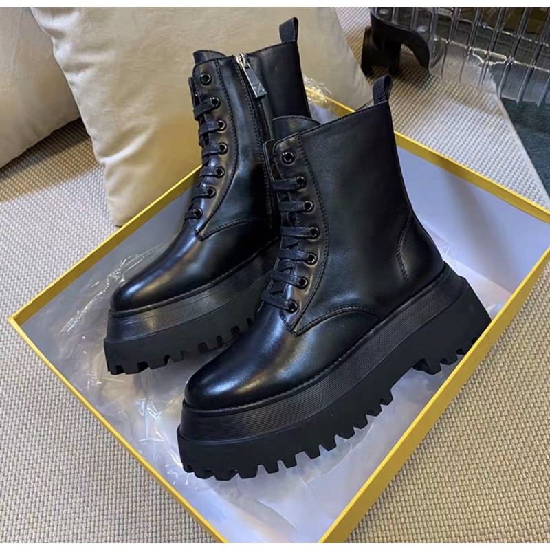 Sẵn, Bốt 2 lớp đế - CÓ KHOÁ KÉO | giày da