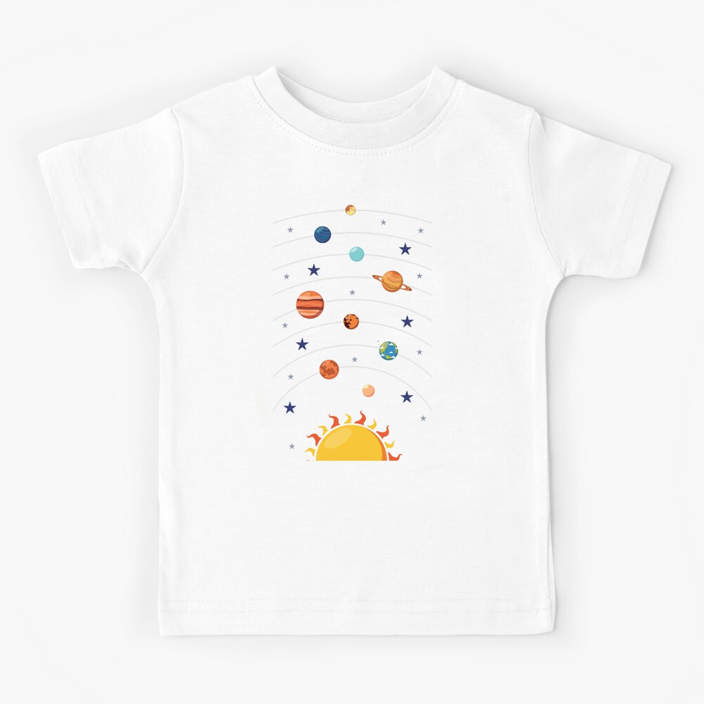 Áo Thun In Hình Hệ Mặt Trời Vui Nhộn Thời Trang Thường Ngày unisex Cho Trẻ Em s-3xl