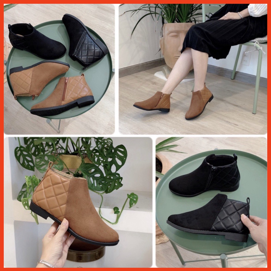 [Video quay thật] Boot nữ da lộn cao cấp đế bằng Vip 24 Pizishoes | BigBuy360 - bigbuy360.vn