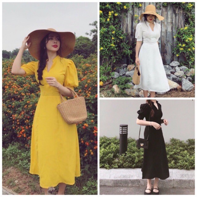 Đầm váy freesize Tay Phồng 3 Màu