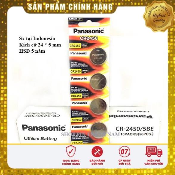 Pin CR2450 Panasonic chính hãng vỉ 5 viên