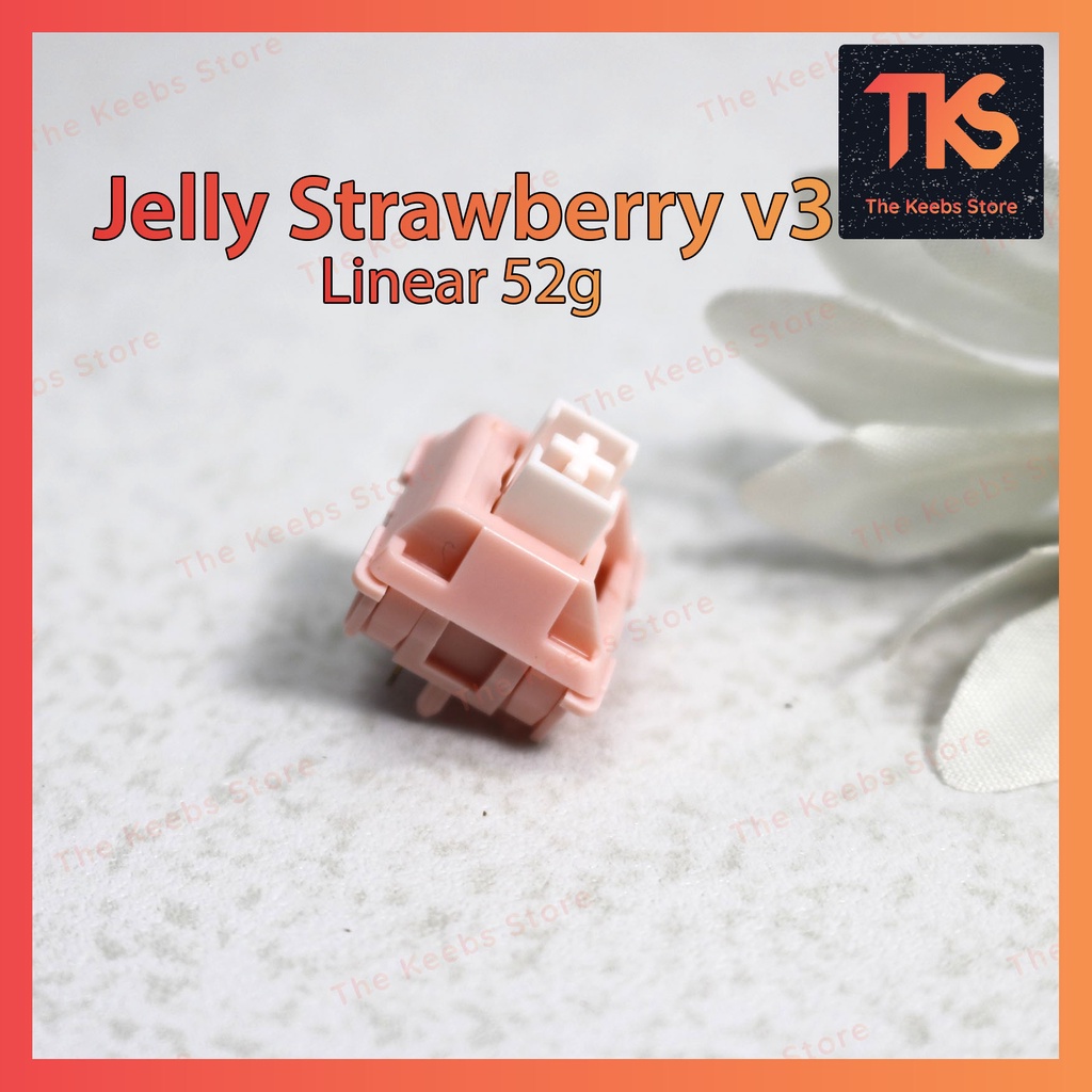 Switch Jelly Strawberry V3 Jelly Dâu V3 Linear 52g công tắc bàn phím cơ