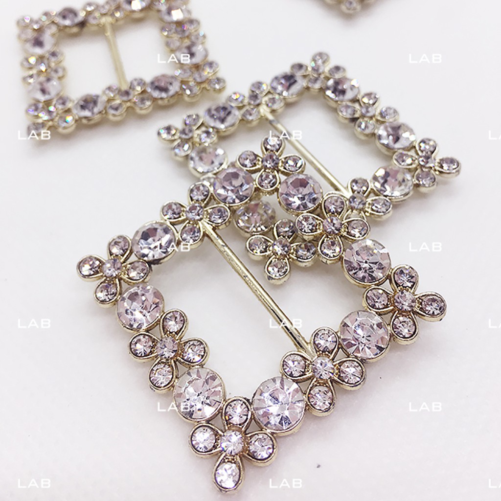 Mặt dây lưng vuông pha lê 40x40mm (chiếc) #0202