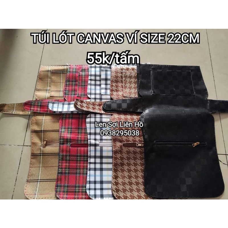Túi lót canvas ví
