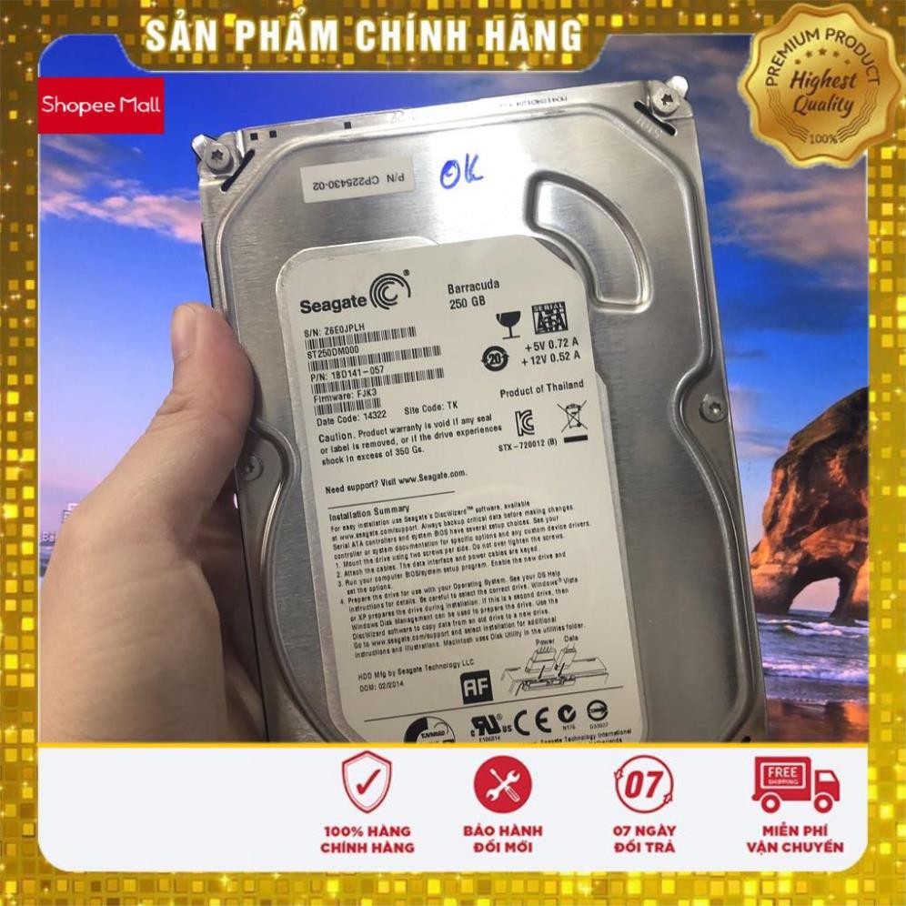 Siêu sale_ Ổ cứng HĐ cũ Seagate, WD, Toshiba 250G, ổ cứng cũ hdd 250g, 500g, 1Tb 2TB ổ cứng máy tính cũ, ổ cứng pc cũ