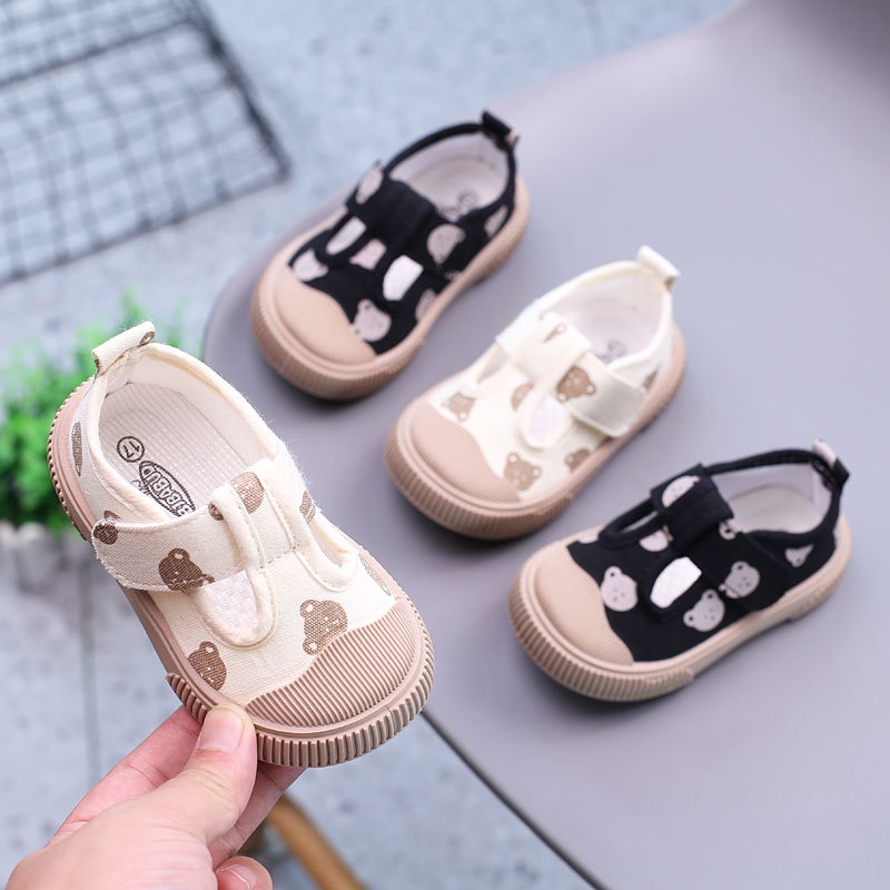Giày Vải Canvas Đế Mềm Thời Trang Xuân Hè Cho Bé Trai Gái